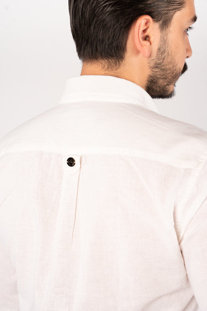 WHITE LINEN SHIRT