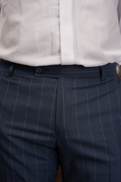 NAVY LINED DOBETTI SUIT