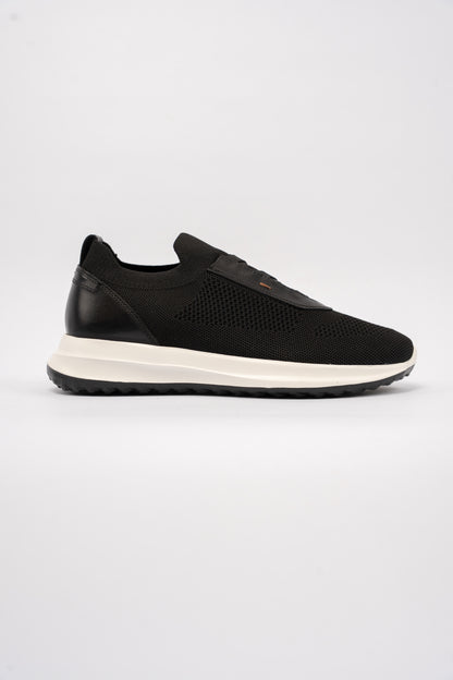 BLACK CASUAL ELASTIC SNEAKER