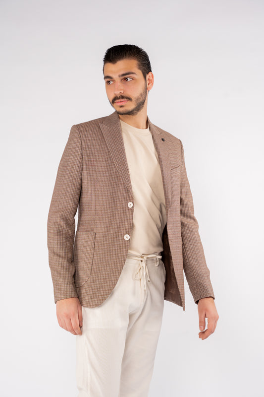 MOCHA URBAN GRID BLAZER