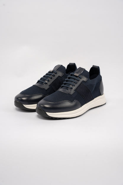 NAVY MIX MATERIAL SNEAKER