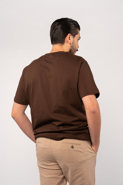 BROWN TENNIS THICK TSHIRT