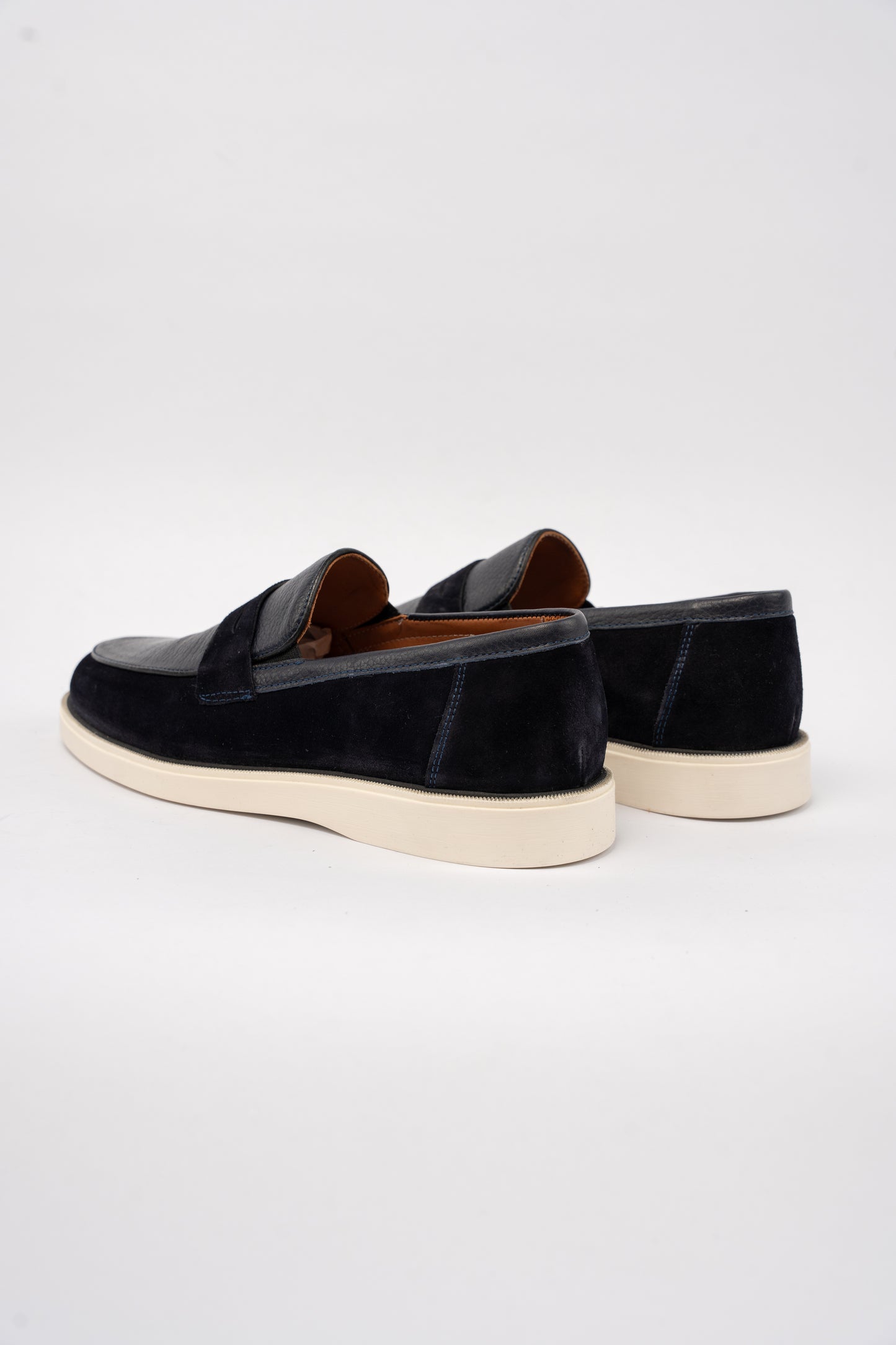 NAVY MIXED PENNY LOAFER
