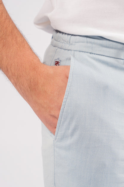 BLUE SEMI LINEN TROUSERS
