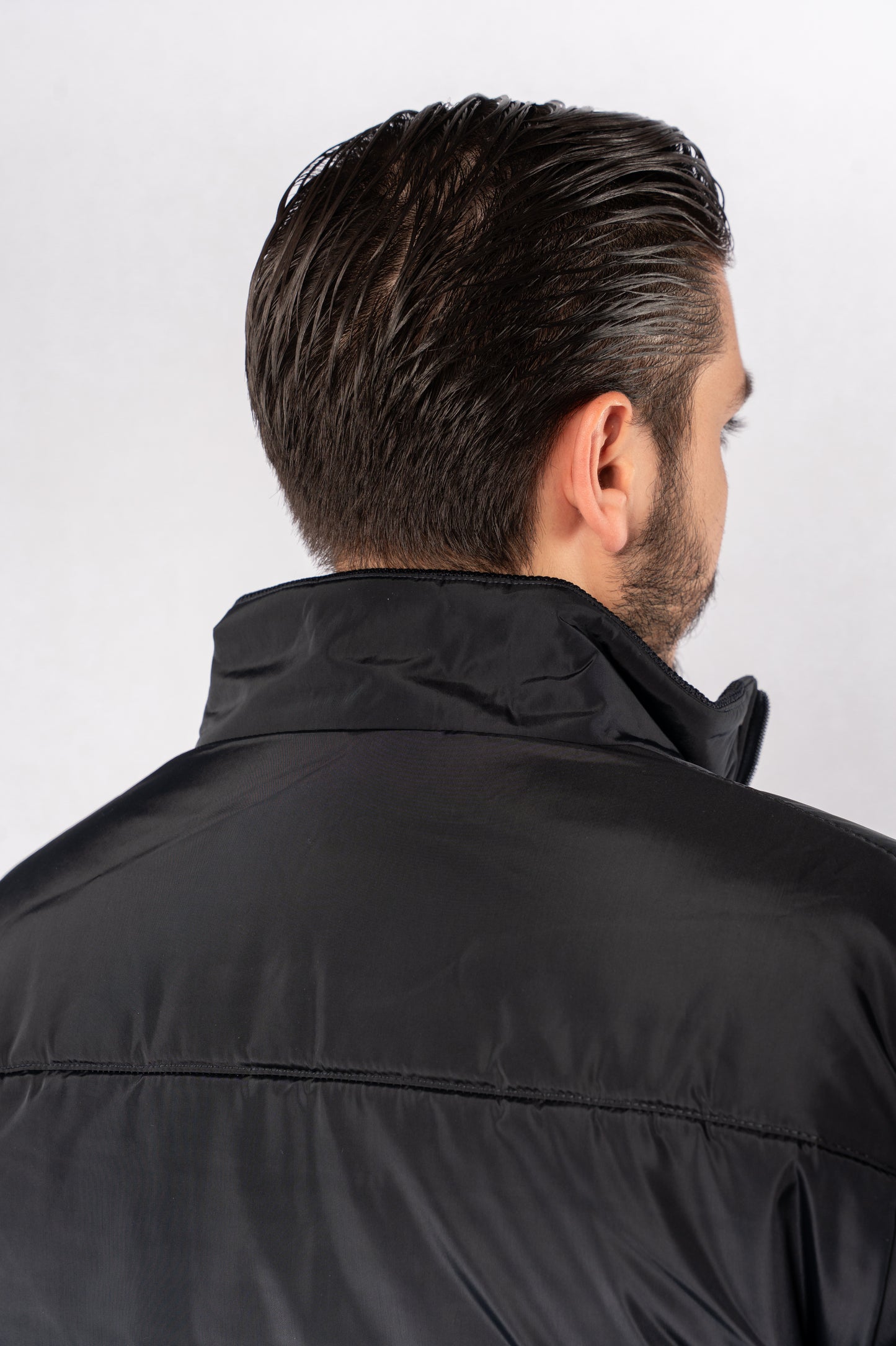 NAVY QUILTED JACKET