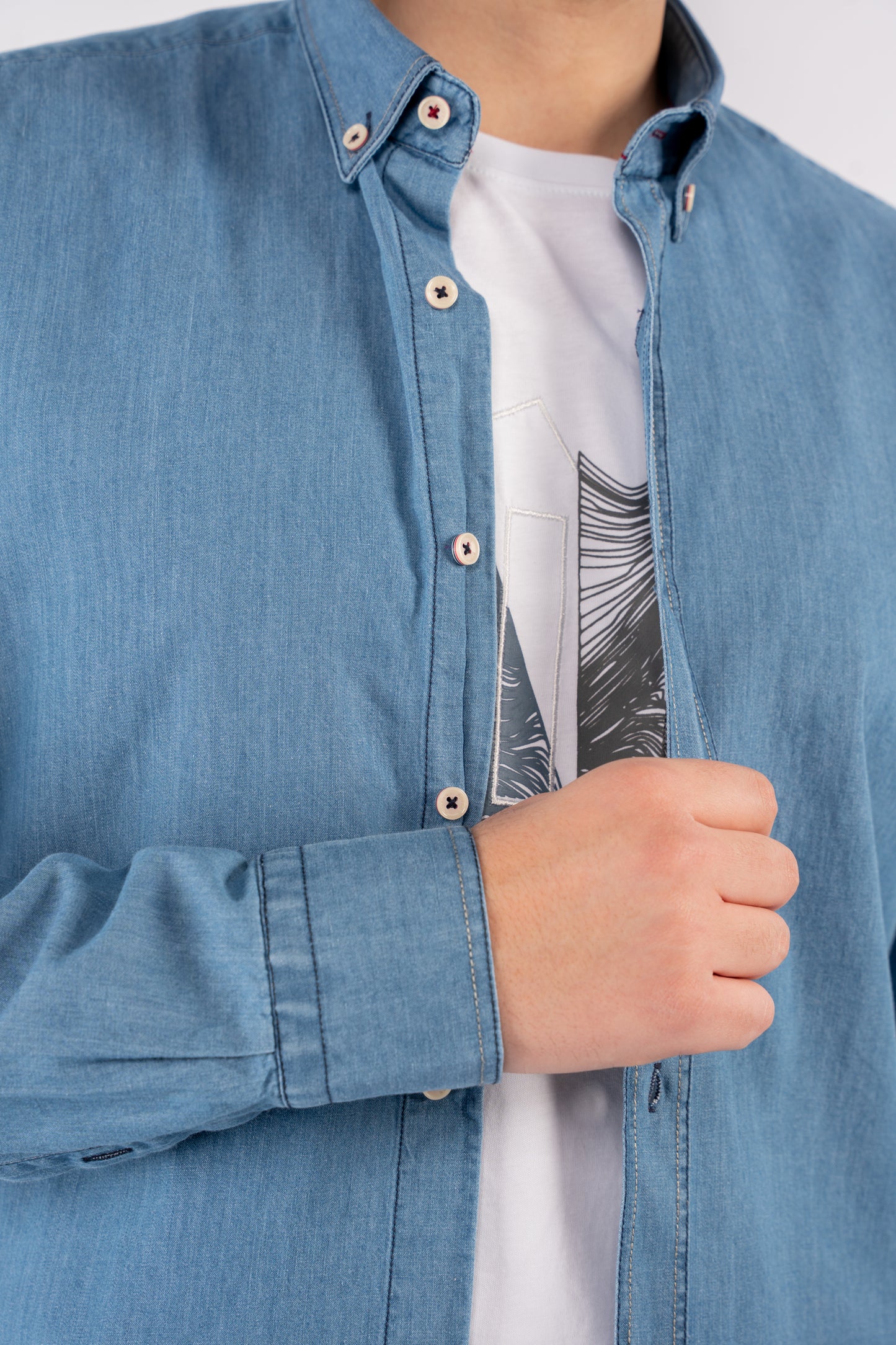 BLUE DENIM SHIRT