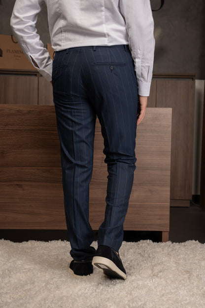 NAVY LINED DOBETTI SUIT