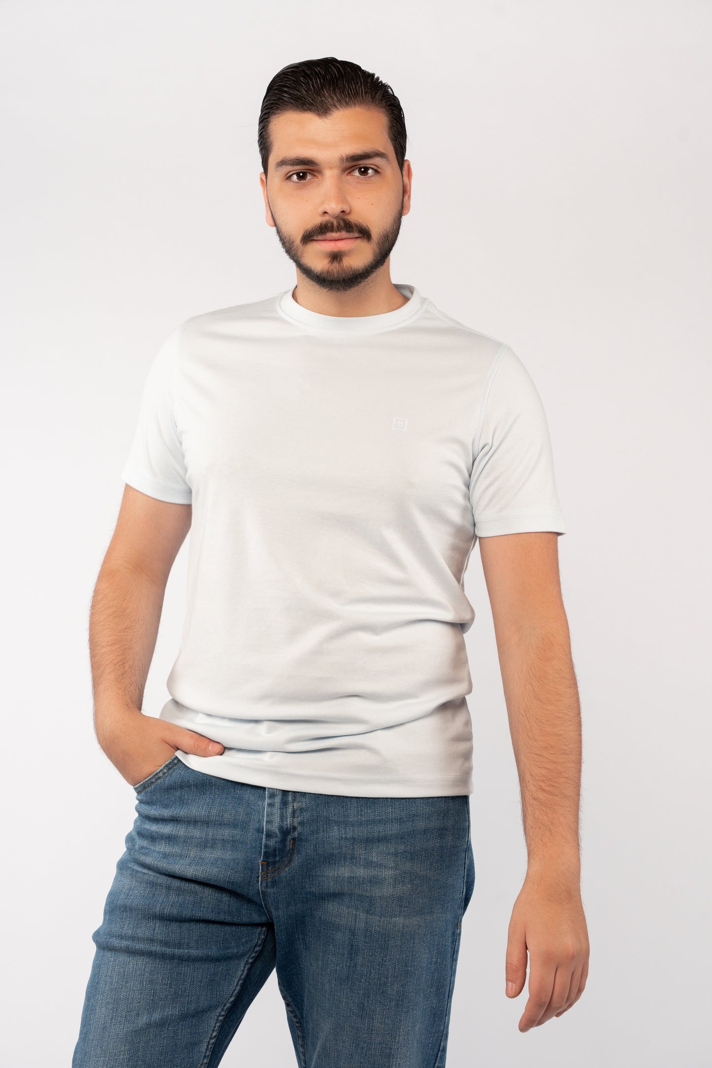 BLUE MERCERIZED TSHIRT