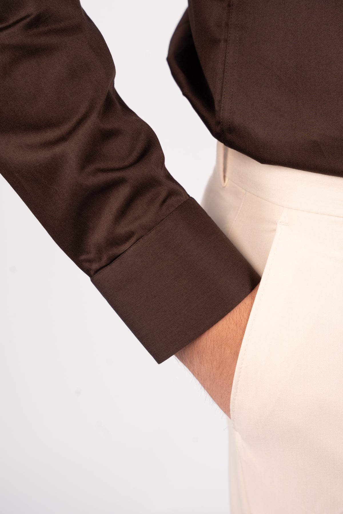 BROWN CLASSIC SHIRT 100% COTTON