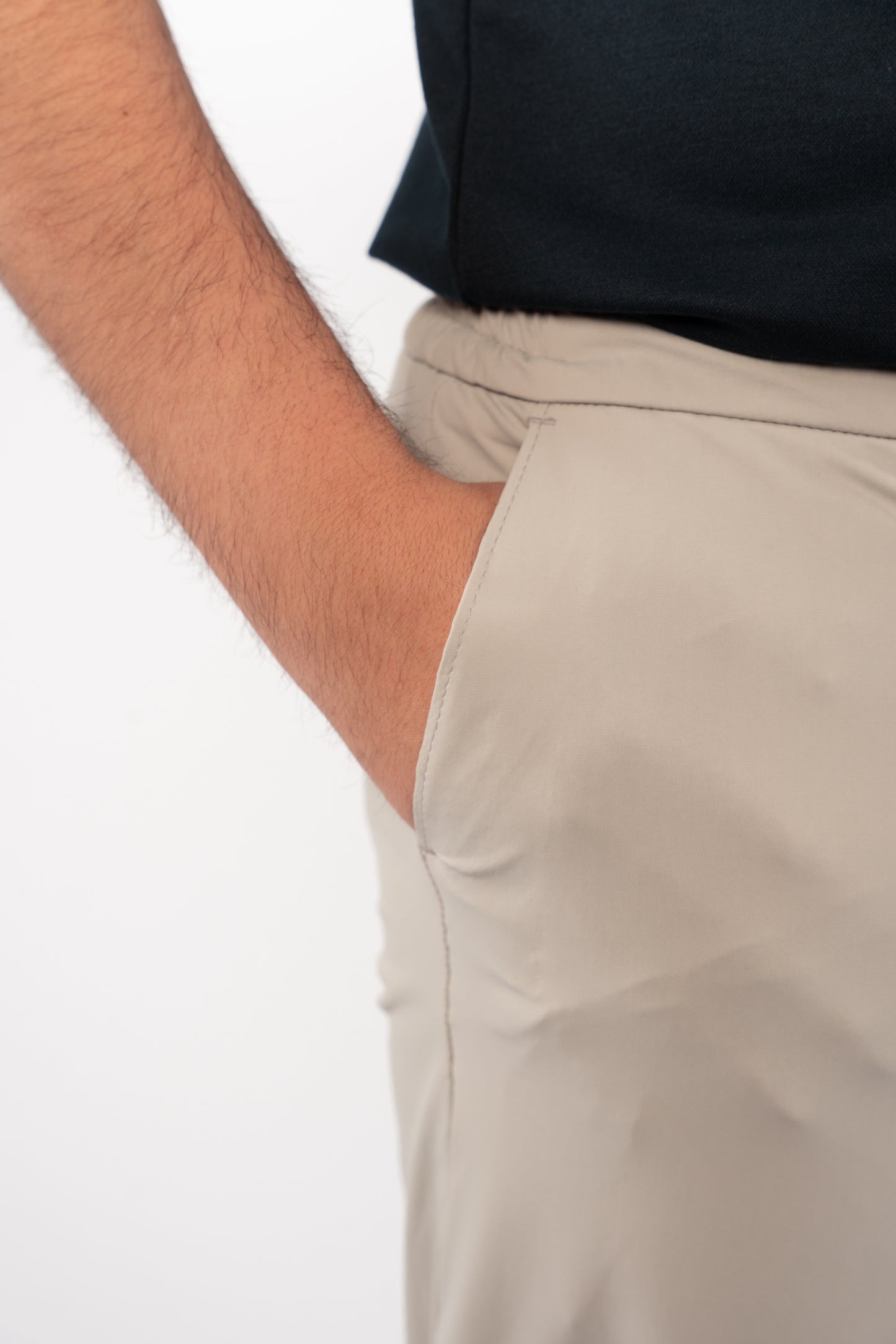 GREY SEMI CASUAL SPANDEX PANT