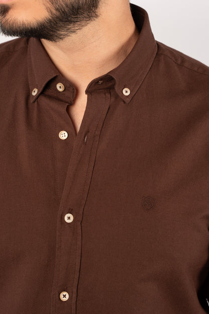 BROWN OXFORD SHIRT