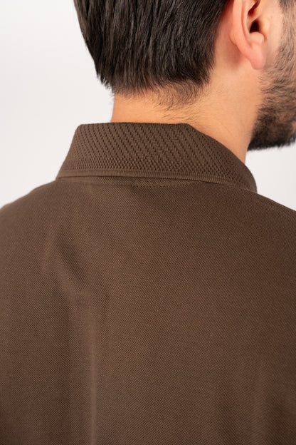 BROWN CASUAL BUTTON POLO