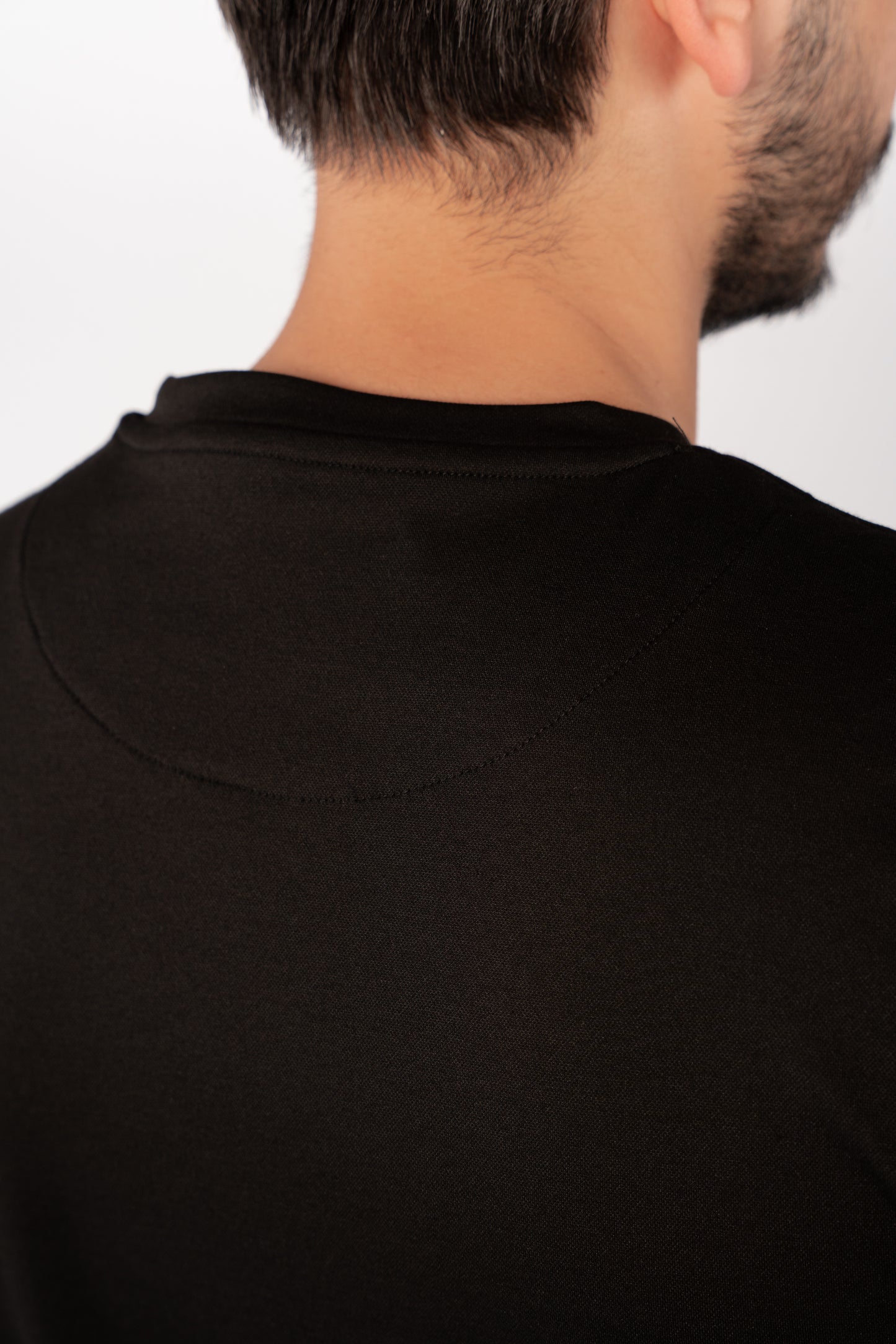 BLACK MERCERIZED TSHIRT