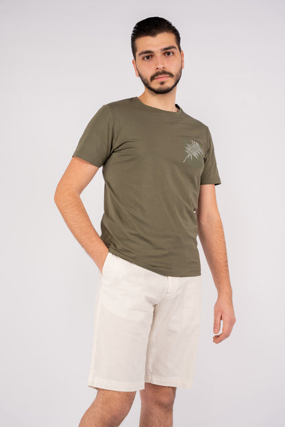 OLIVE FEATHER TSHIRT