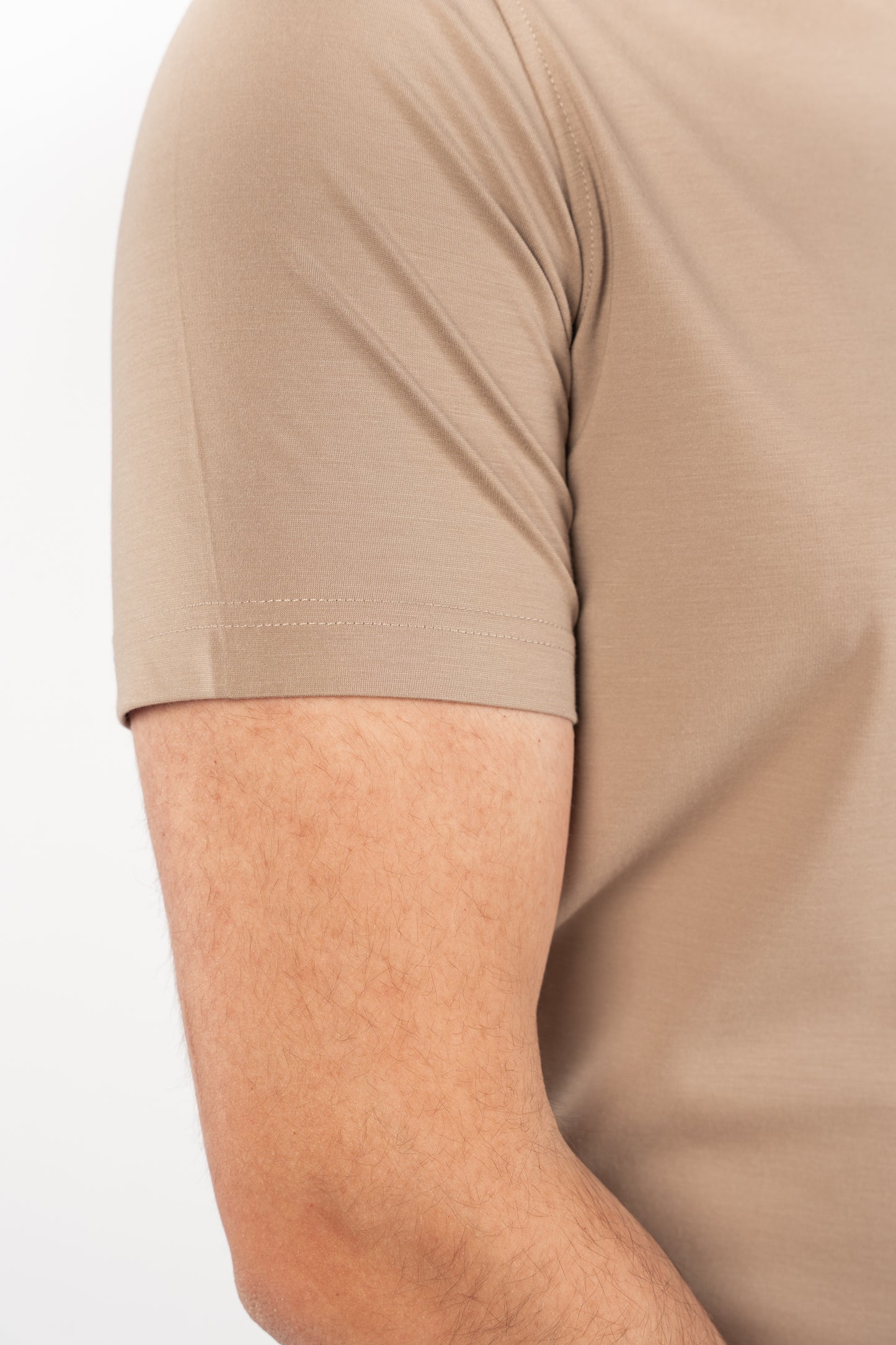 DARK BEIGE CASUAL RAYON TSHIRT