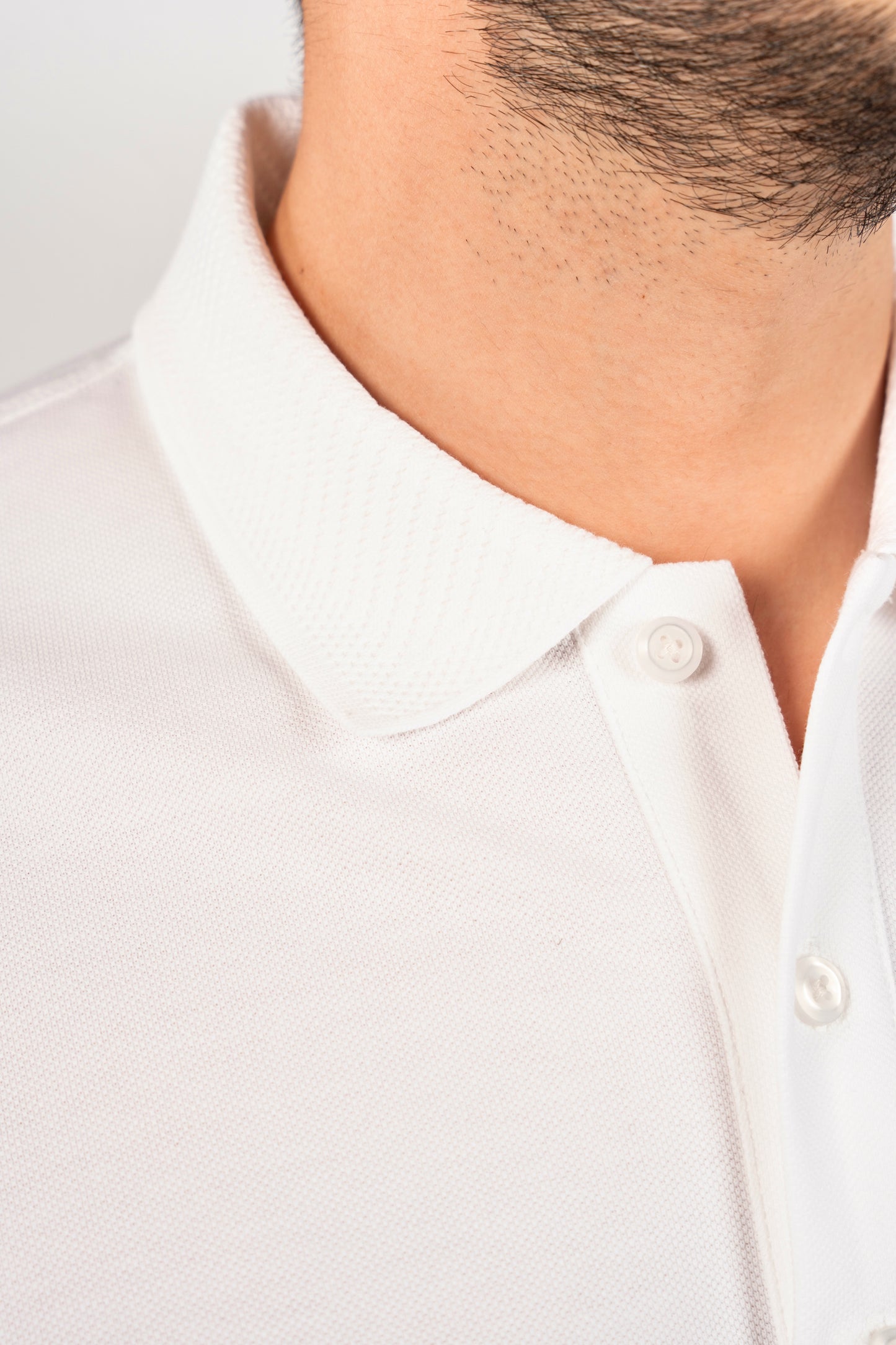WHITE CASUAL BUTTON POLO