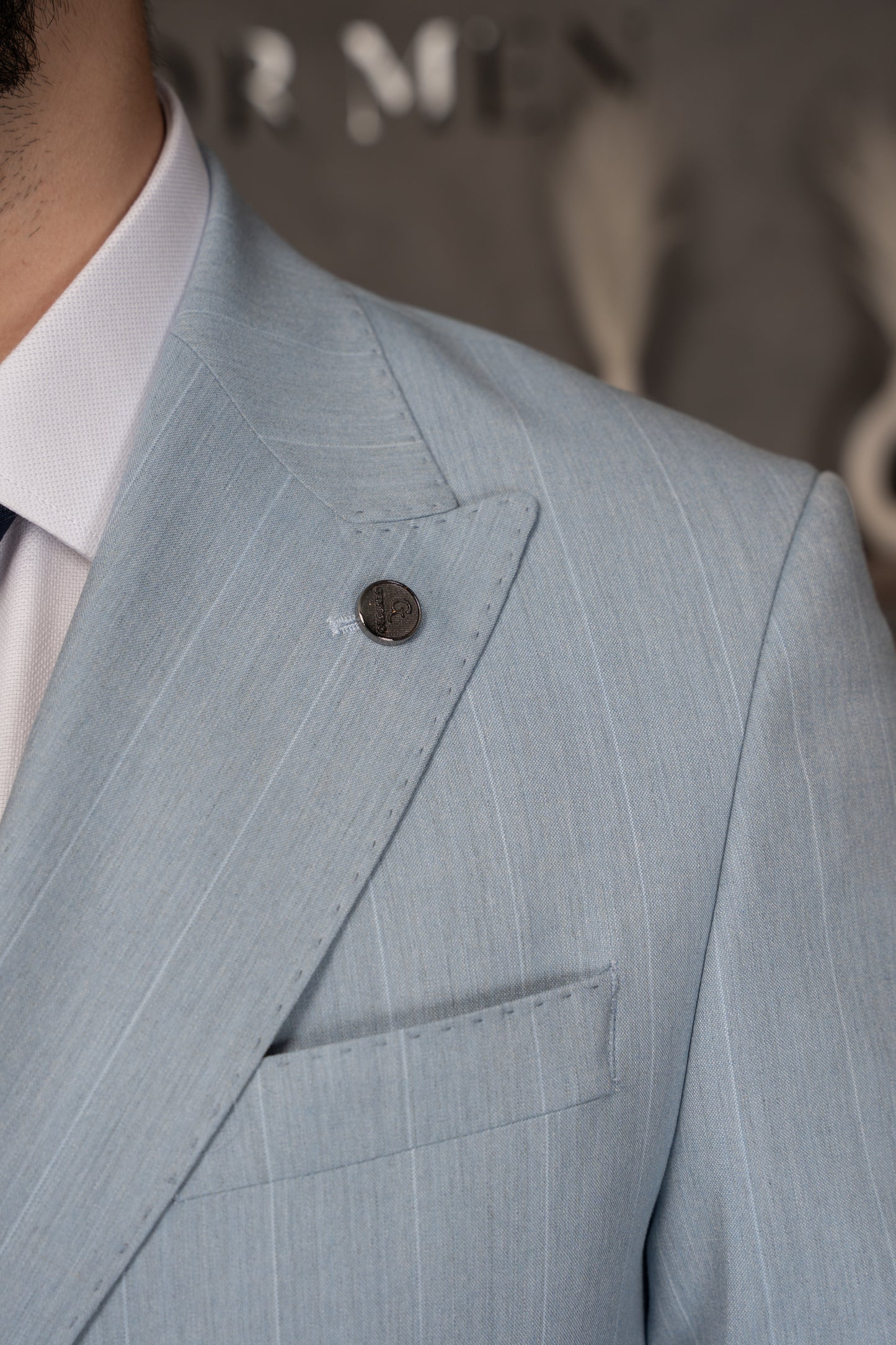 BLUE LINED DOBETTI SUIT