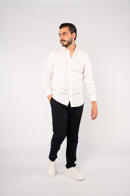 WHITE LINEN SHIRT