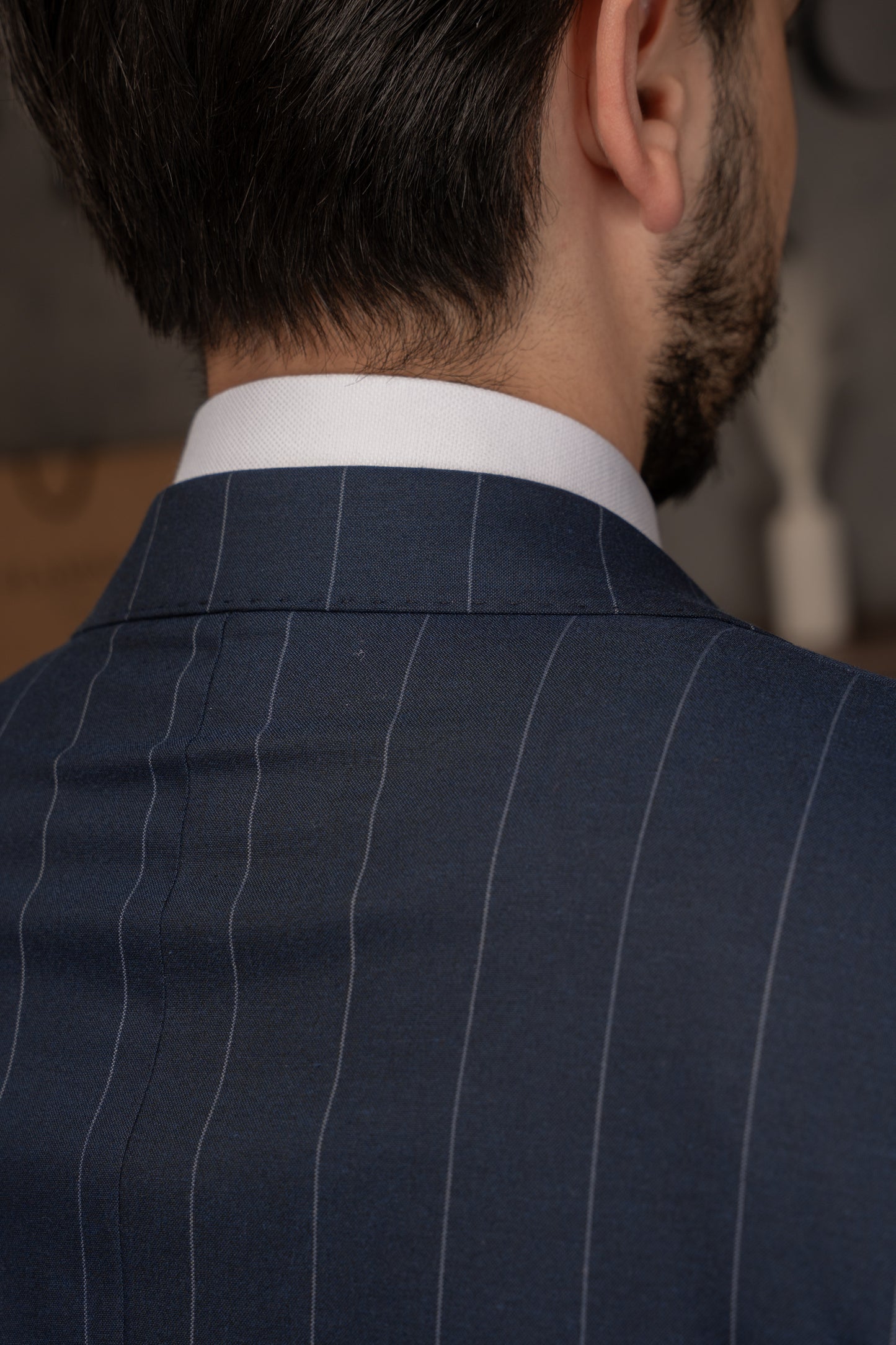 NAVY LINED DOBETTI SUIT