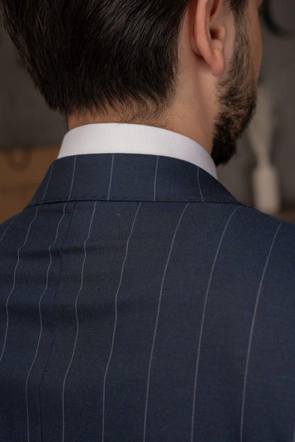 NAVY LINED DOBETTI SUIT