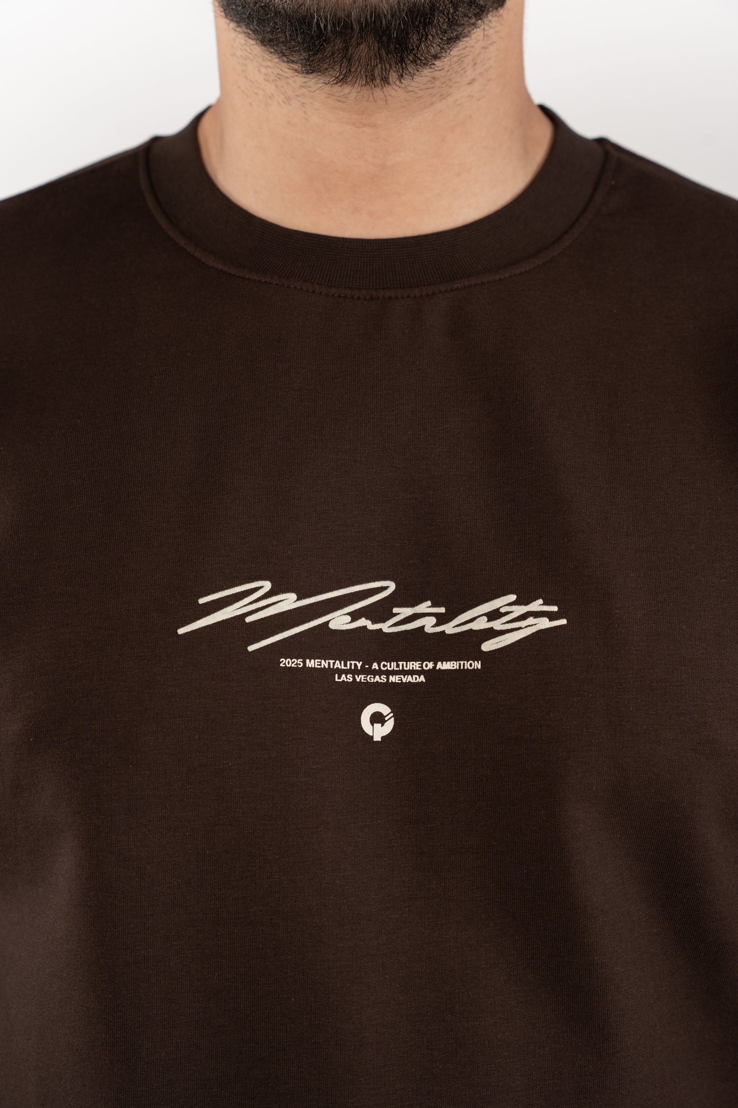 BROWN MENTALITY RELAXED TSHIRT