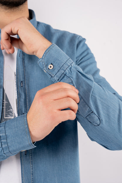 BLUE DENIM SHIRT