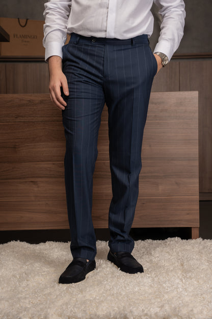 NAVY LINED DOBETTI SUIT