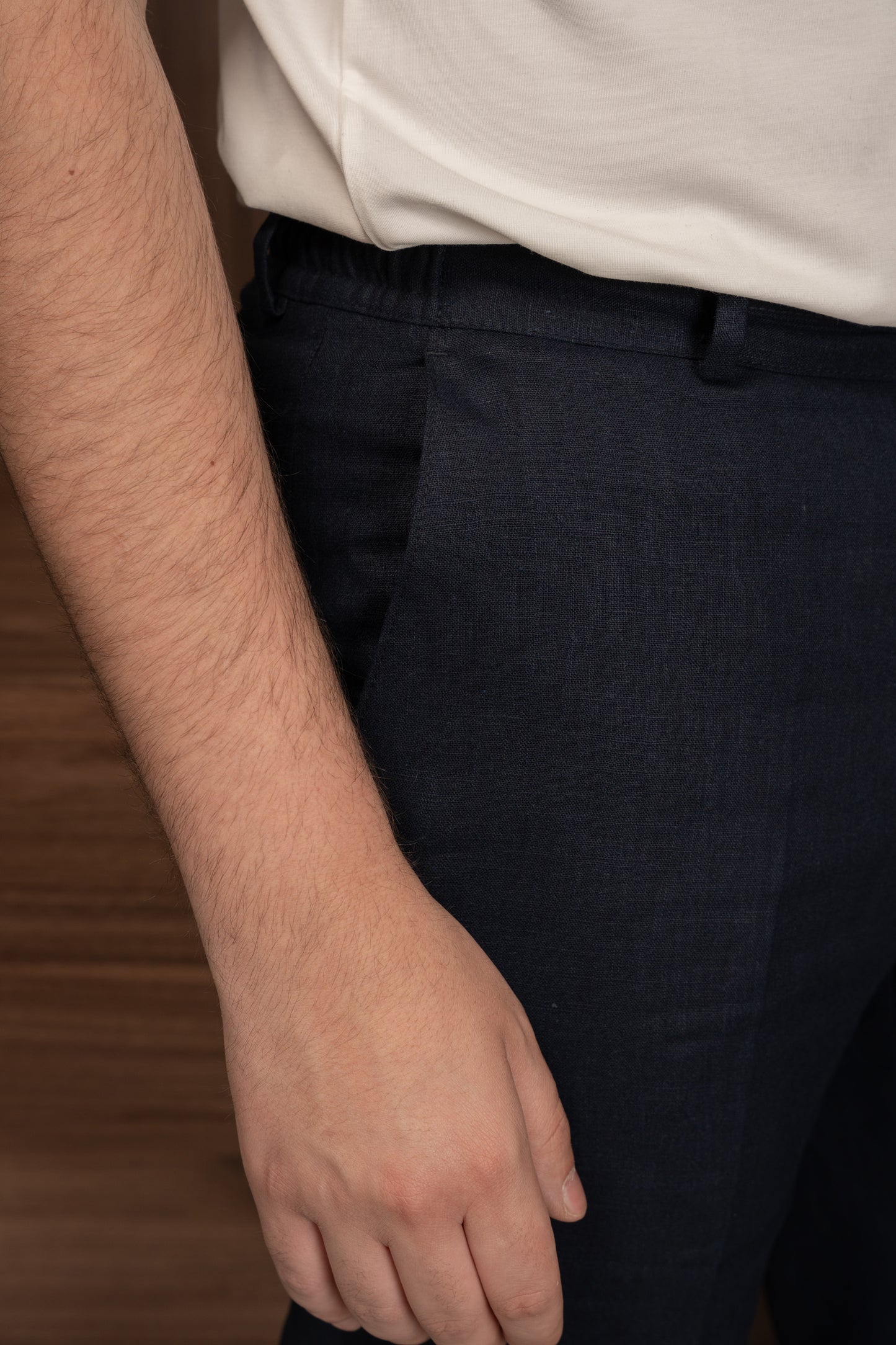 NAVY CASUAL LINEN SUIT