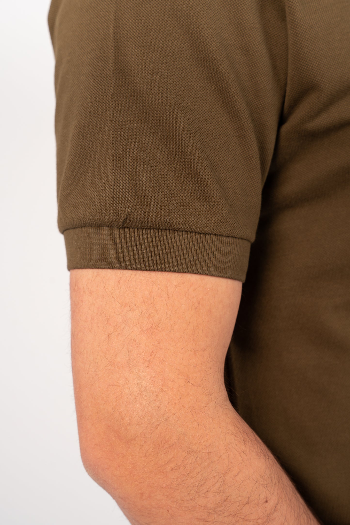OLIVE CASUAL BUTTON POLO
