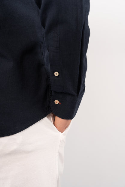 NAVY LINEN SHIRT