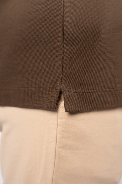 BROWN CASUAL BUTTON POLO
