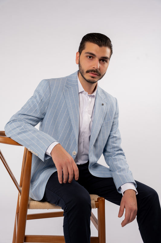 BLUE LINED BLAZER
