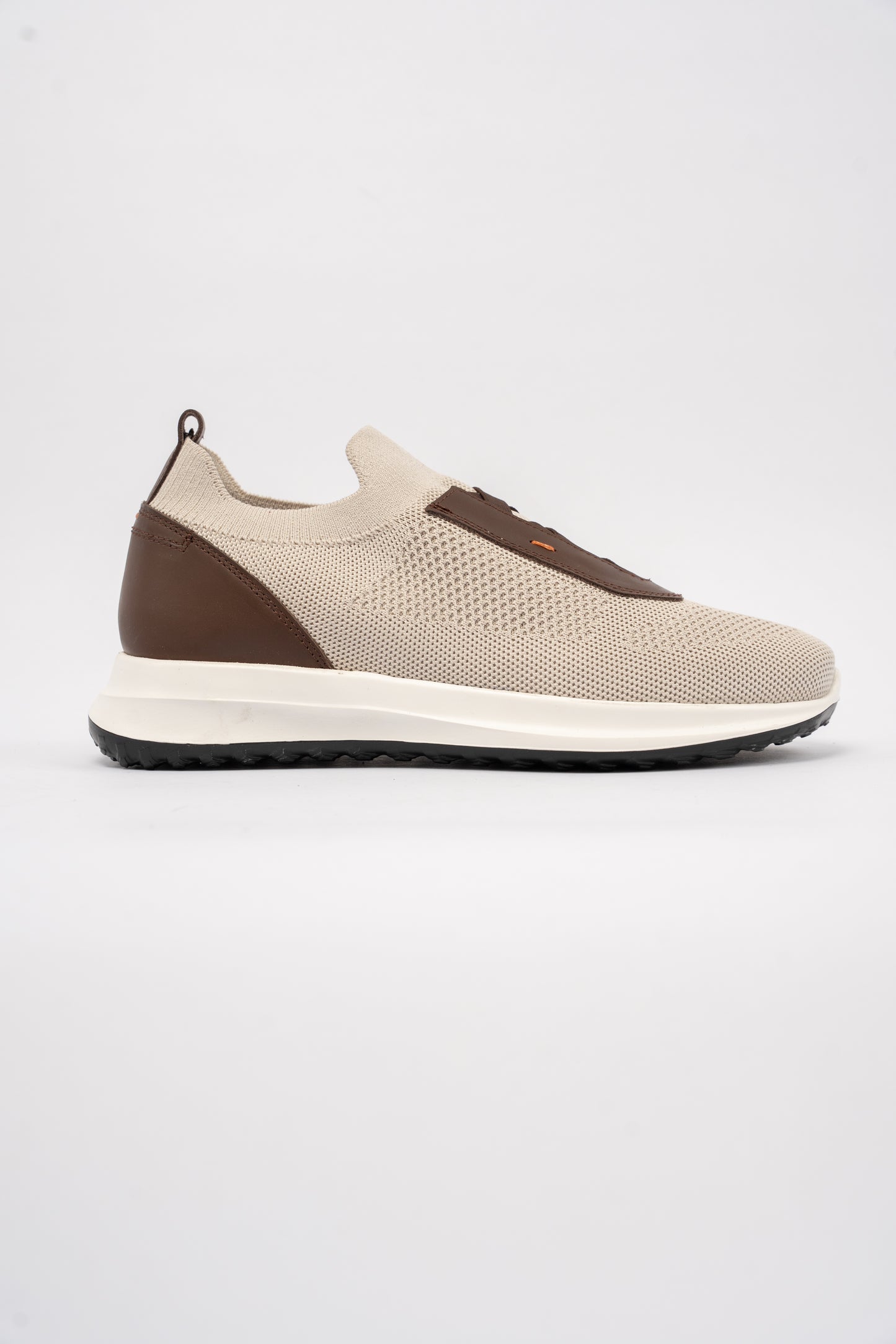 BEIGE BROWN CASUAL ELASTIC SNEAKER