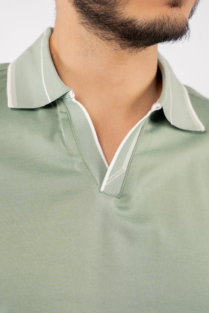 MINT MIXED VNECK POLO