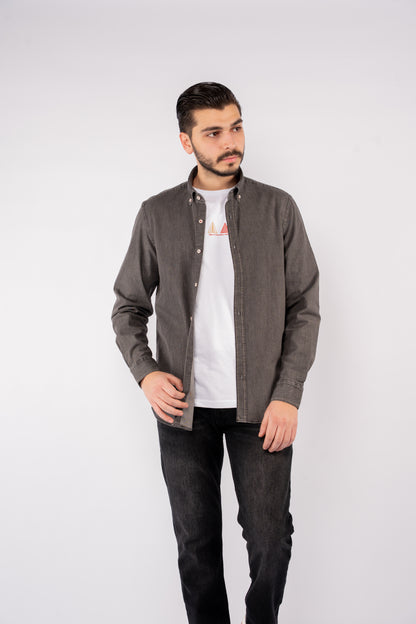 DARK GREY DENIM SHIRT