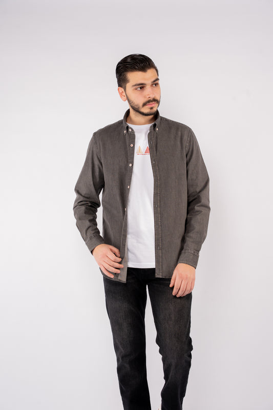 DARK GREY DENIM SHIRT