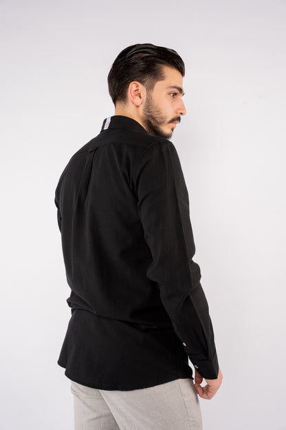 BLACK PIQUET SHIRT