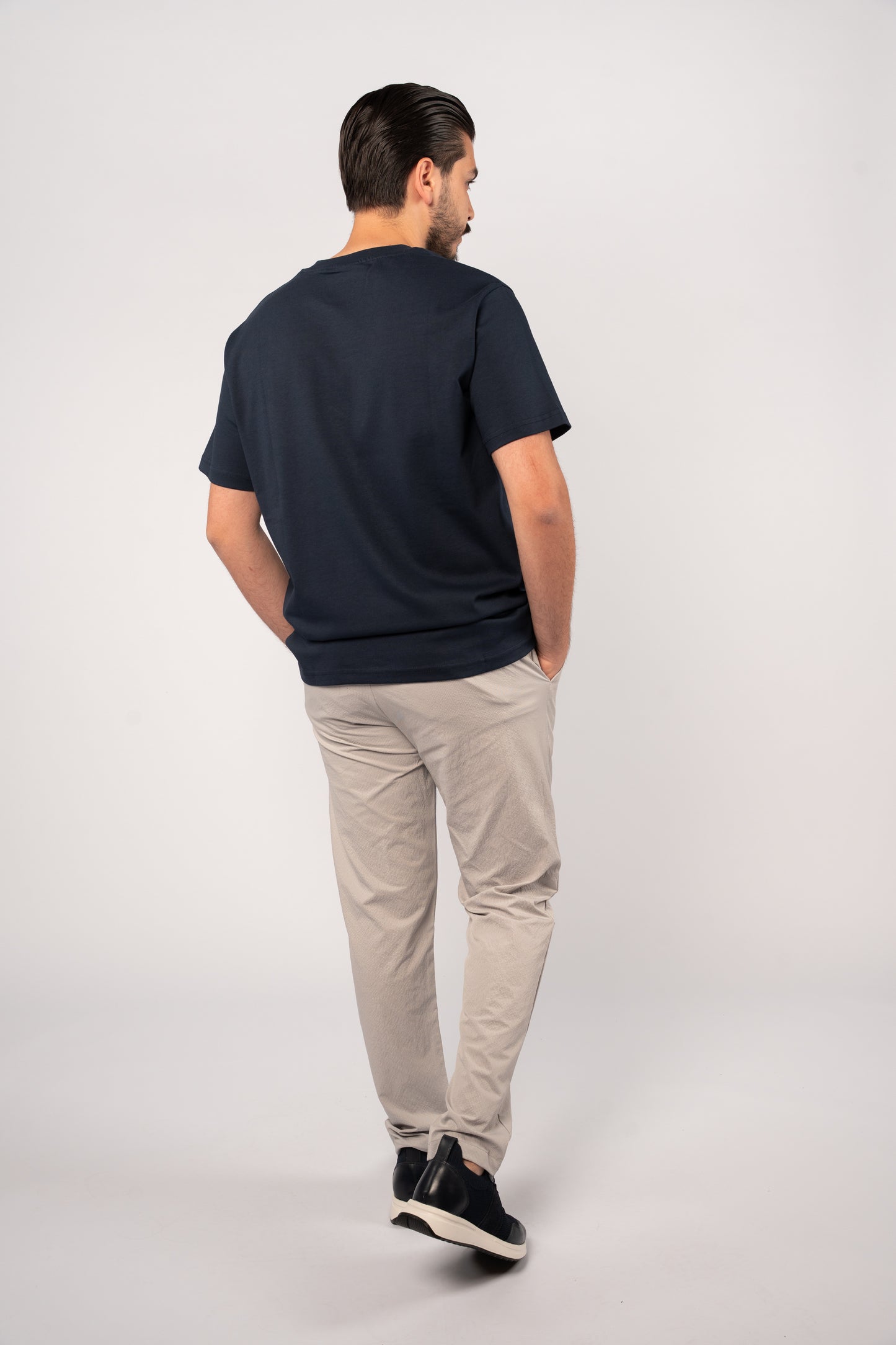 NAVY DISCOVER THICK RELAXED TSHIRT