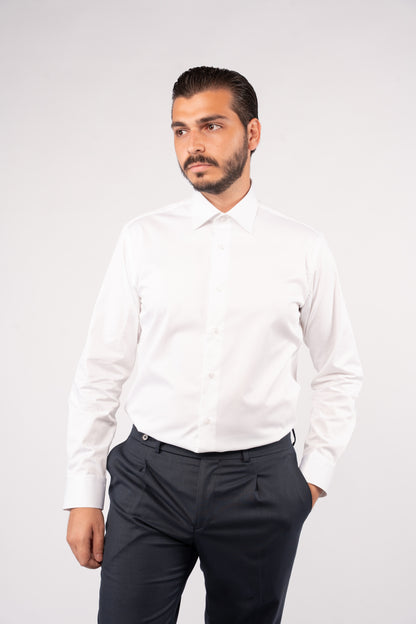 WHITE CLASSIC SHIRT 100% COTTON