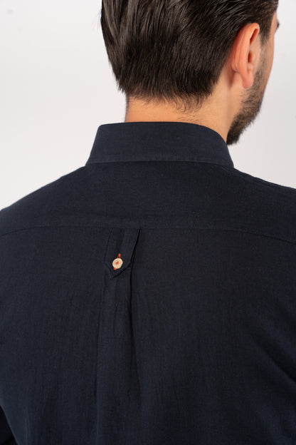 NAVY LINEN SHIRT