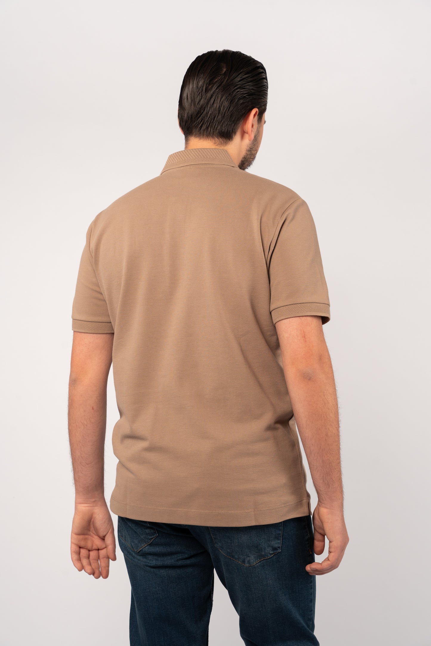 BEIGE CASUAL BUTTON POLO