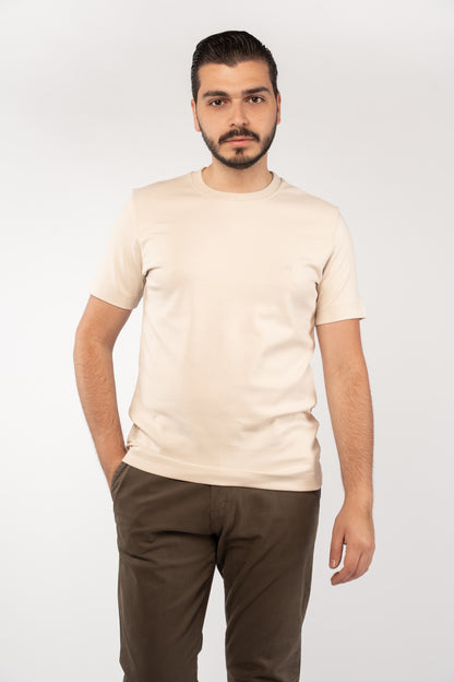 BEIGE THICK TSHIRT