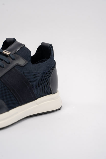 NAVY MIX MATERIAL SNEAKER