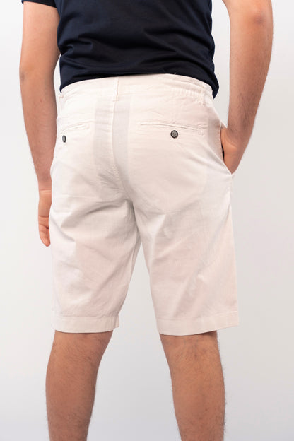 WHITE LINEN SHORT