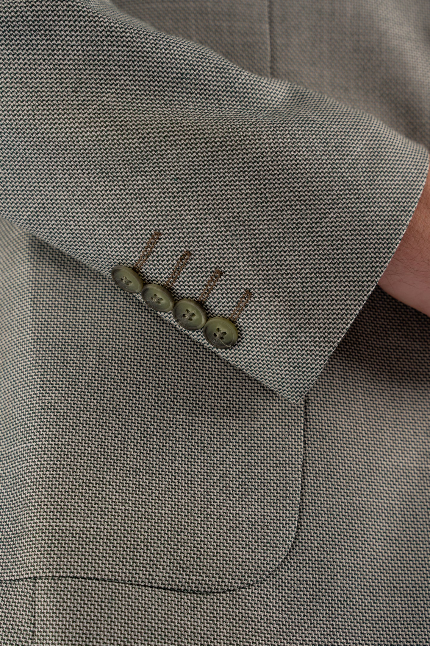 OLIVE MINIMAL ZIGZAG BLAZER