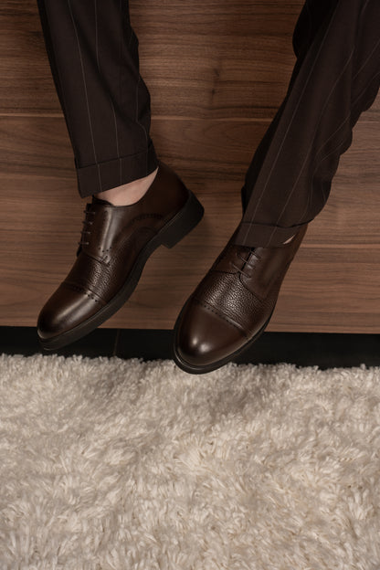 BROWN LINED DOBETTI SUIT