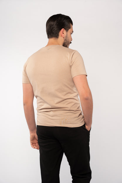 BEIGE LEAF TSHIRT