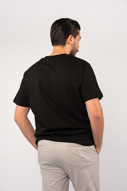 BLACK DISCOVER THICK RELAXED TSHIRT