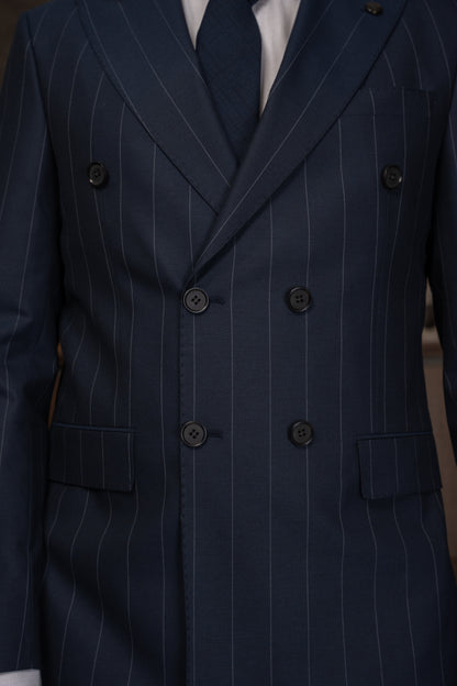 NAVY LINED DOBETTI SUIT