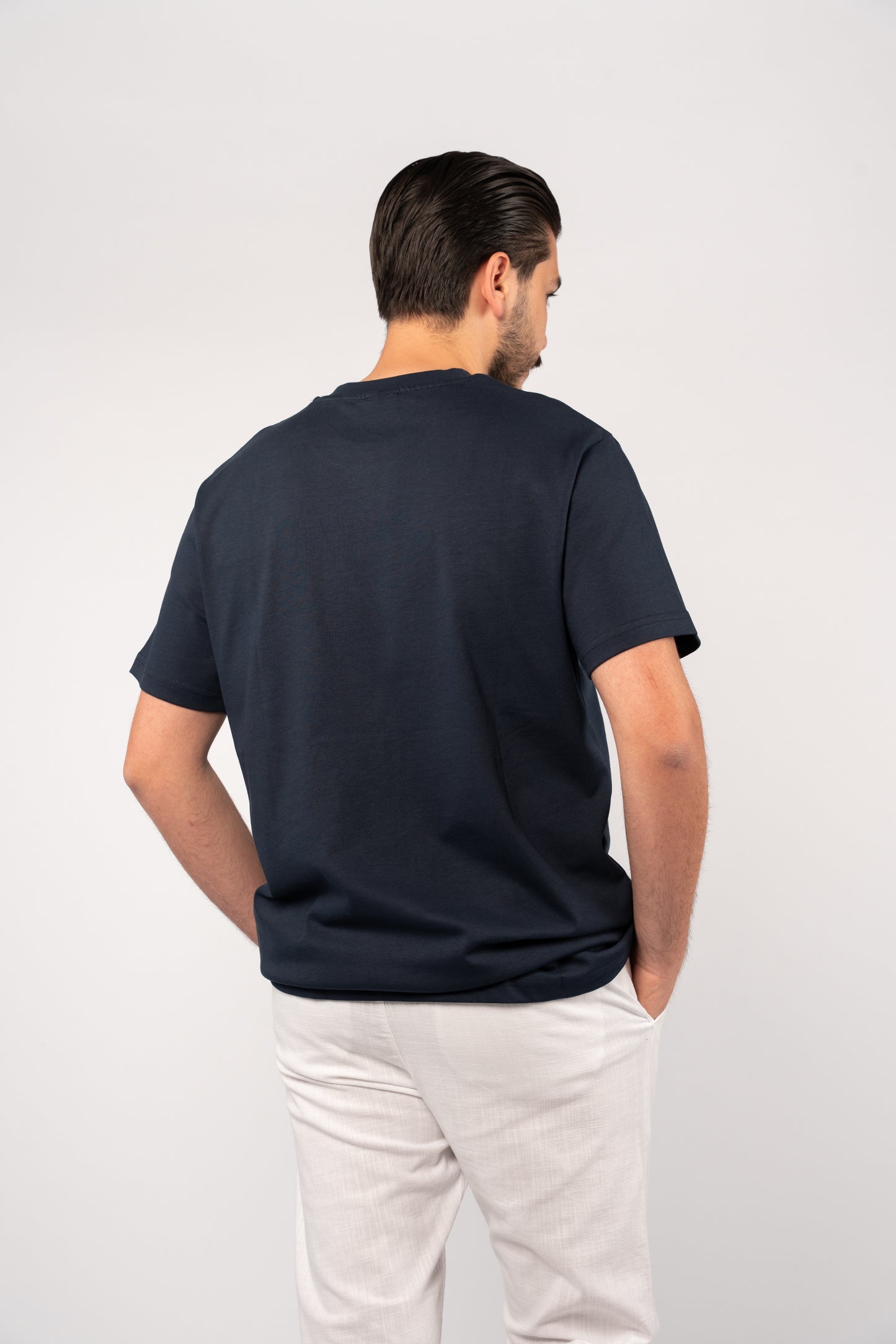 NAVY TENNIS THICK TSHIRT